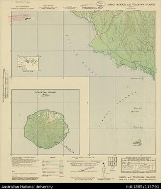 Papua New Guinea, New Britain, Umboi (Rooke) and Tolokiwa Islands, Provisional map, Sheet B55/7, 3 of 4 , 1943, 1:63 360