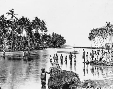 Children at Safune, Savai'i, Western Samoa