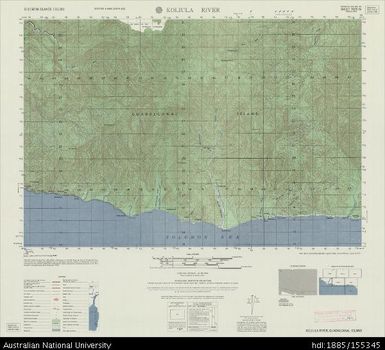 Solomon Islands, Guadalcanal Island, Koliula River, Series: X713, Sheet 7828 IV, 1960, 1:50 000