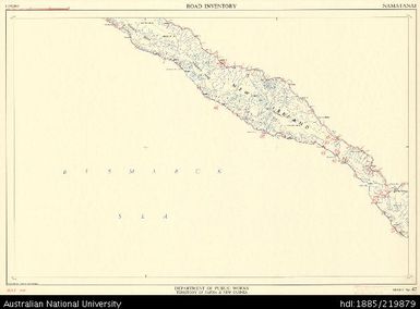 Papua New Guinea, Namatanai, Road Inventory Series, Sheet 47, 1:250 000, 1967