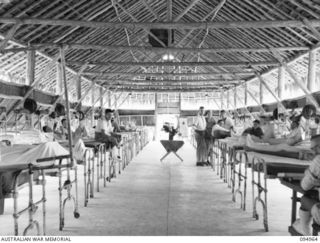LAE AREA, NEW GUINEA. 1945-08-13. THE INTERIOR OF WARD 3, 2/7 GENERAL HOSPITAL