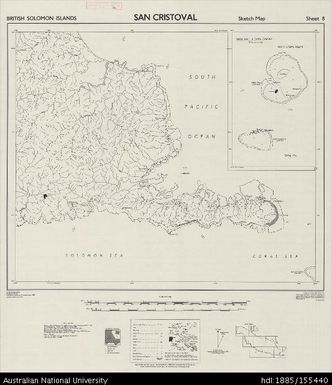 Solomon Islands, British Solomon Islands, San Cristoval, Series: X714 (Sketch), Sheet 8, 1958, 1:50 000