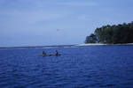 Fishing with aid of a kite, Bougainville, Jun 1963