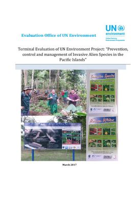 Terminal evaluation of UN Environment project: Prevention, control and management on invasive alien species in the Pacific island.