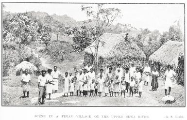 Scene In A Fijian Village on the Upper Rewa River