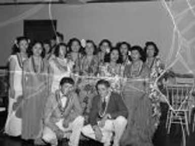 Group of youths from Hawaii associated with Episcopalian Church on tour of U.S. visit Bloomington, IL 1946