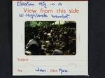 Election meeting in a Western] Highlands hamlet [during House of Assembly election campaign?], Jan 1964