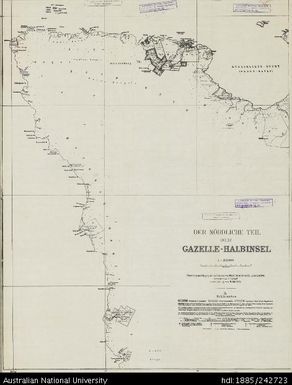 Papua New Guinea, The Gazelle Peninsula, The Northern Part of the Gazelle Peninsula - Der Nördliche Teil der Gazelle-Halbinsel, 1:100 000