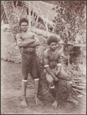 Two young men of Heuru, Solomon Islands, 1906 / J.W. Beattie