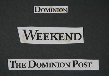 Dominion Post Lettering Designs