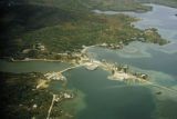 Northern Mariana Islands, aerial view of Saipan coastline