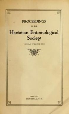 Proceedings of the Hawaiian Entomological Society