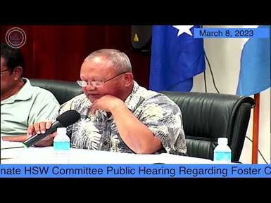 Palau National Congress | The Senate HSW Committee Public Hearing Regarding Foster Care Program