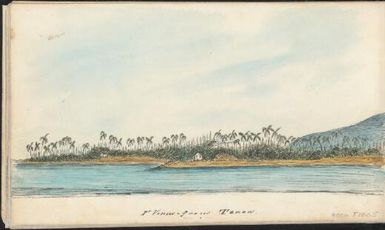 Point Venus from Tanoa, Tahiti, ca. 1850