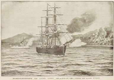 Bombardment of Lufi-Lufi Island by H.M.S. Curacoa and H.I.G.M.S. Bussard