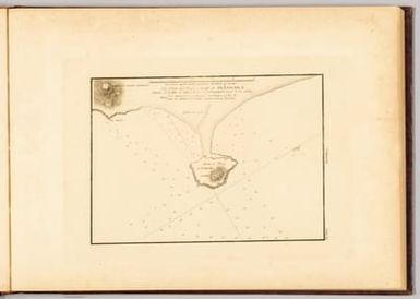 Plano del peñon y rada de Peñiscola situado el Castillo en latit. N. de 40°. 25'. 0". y longitud 6°. 41'. 12". E. de Cadiz.