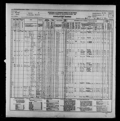 1940 Census Population Schedules - Hawaii - Honolulu County - ED 2-130