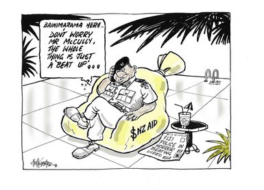 Hubbard, James, 1949- :'Bainimarama here...don't worry Mr McCully, the whole thing is just a "beat up"..' 7 March 2013