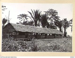 NANTAMBU, NEW BRITAIN, 1945-07-26. THE BATTALION ORDERLY ROOM AT NANTAMBU