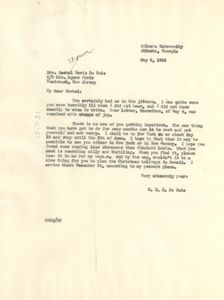 Letter from W. E. B. Du Bois to Rachel Davis Du Bois