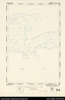 Papua New Guinea, Sideia NE, Survey Index 54, 1:50 000, 1974