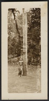 Carved pole, Wala, Malekula, Vanuatu