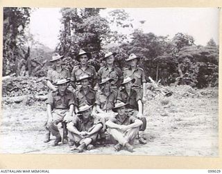 TOROKINA, BOUGAINVILLE. 1945-11-23. PERSONNEL OF 6 ENGINEER SIGNAL SECTION, AT HQ ROYAL AUSTRALIAN ENGINEERS 3 DIVISION