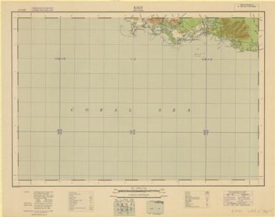 Kalo, New Guinea / compilation, 1 Aust Mob Litho Sec (AIF), Aust Svy Corps, from 1 inch maps produced by Aust Svy Corps ; reproduction, 6 Aust Army Topo Svy Coy (AIF), Aust Svy Corps, June '44