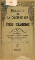 Bulletin de la Société des Études Océaniennes numéro 37