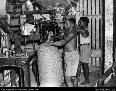 Nausori Mill - sewing sugar sacks