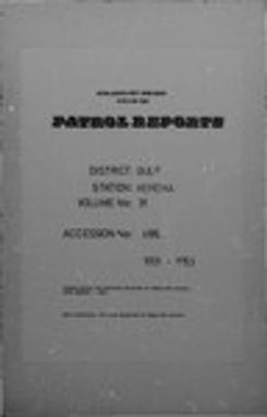 Patrol Reports. Gulf District, Kerema, 1951-1953