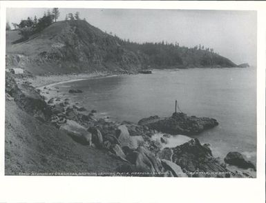 Coast scenery at Cascade showing landing place