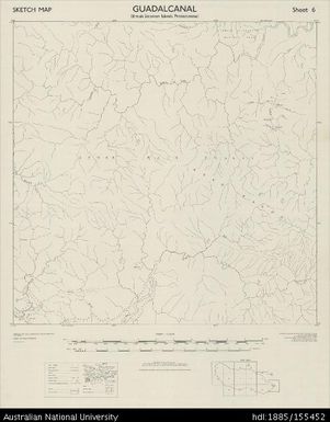 Solomon Islands, British Solomon Islands Protectorate, Guadalcanal, Series: D.C.S. (Misc) 91 (Sketch), Sheet 6, 1955, 1:50 000
