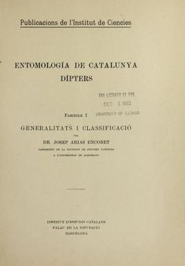 Entomologia de catalunya : dipters neurópters