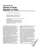 Soil survey of Islands of Palau, Republic of Palau