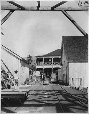 Lahaina Light-Station. View Looking NE along dock. Site of proposed new light-station buildings.