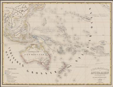 Schulwandkarte von Australien : gezeichnet, lithographirt und gedruckt im geographisch-lithographischen Institute / von L. Holle in Wolfenbüttel