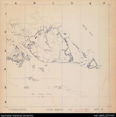 Solomon Islands, Choiseul, (Lauru), Series: Sketch, Sheet 8, 1968?, 1:50 000