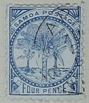 Stamp: Samoan Four Pence