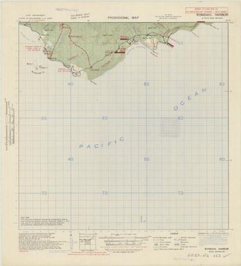 New Britain, provisional map (Rondahl Harbour , overprinted)
