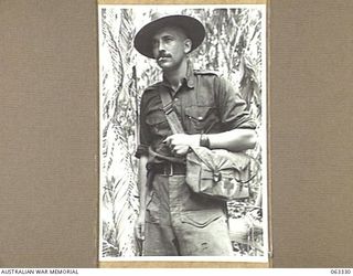 FAITA, RAMU VALLEY, NEW GUINEA. 1944-01-07. INFORMAL PORTRAIT OF NX47861 SERGEANT C. V. PAFF, REGIMENTAL AID POST SERGEANT OF THE 2/2ND COMMANDO SQUADRON