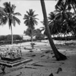 Burial ground at northwest point of atoll