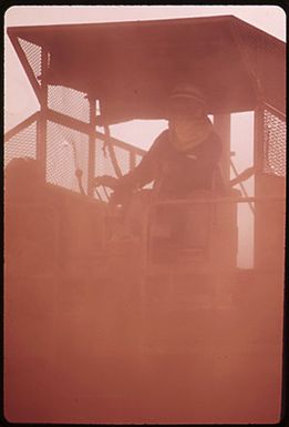 HEAVY EQUIPMENT USED IN PLANTING SUGARCANE, MAUI'S CHIEF AGRICULTURAL PRODUCT