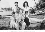 Anton DeBrum with his daughters and grandchildren, Likiep Island, summer 1949