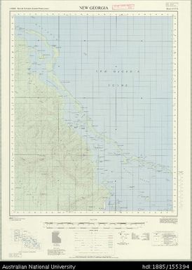 Solomon Islands, British Solomon Islands Protectorate, New Georgia, Series: X711, Sheet 8-157-8, 1969, 1:50 000