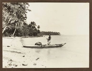 Man in canoe. From the album: Samoa