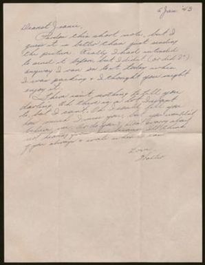 [Letter from Walter Patrick to Mary Jean Ross - Janurary 6, 1943]