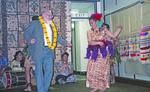 Roger Green dancing with Samoan group