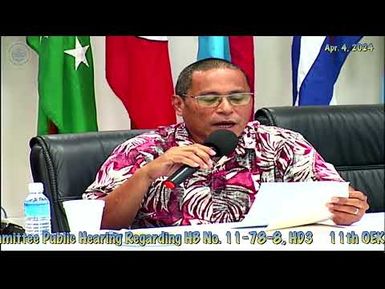 11th OEK, The Senate JGA Public Hearing Regarding HB No.11-78-8 HD3 Proposed Amendments