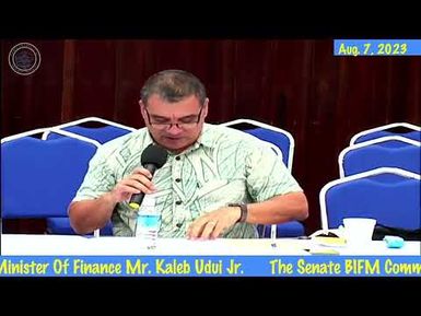 11th OEK, Senate BIFM Committee hearing with MOF regarding Digital Residency